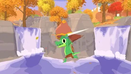 This contains a gameplay image of the game: Screenshot of Lil Gator Game