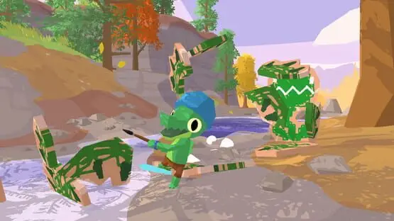 This contains a gameplay image of the game: Screenshot of Lil Gator Game