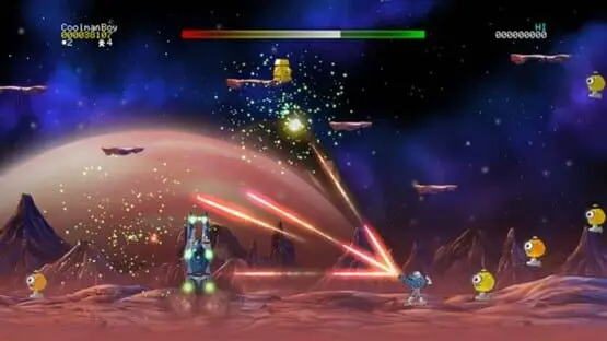 次のゲームプレイ画像を含みます: 画像のスクリーンショット Jetpac Refuelled