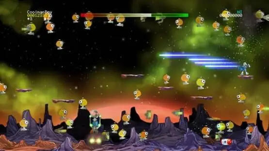次のゲームプレイ画像を含みます: 画像のスクリーンショット Jetpac Refuelled