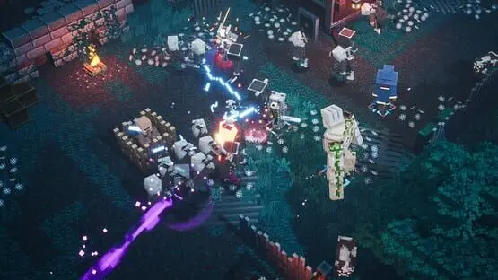 Isso contém uma imagem de jogabilidade do jogo:Captura de tela de Minecraft Dungeons