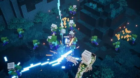 Isso contém uma imagem de jogabilidade do jogo:Captura de tela de Minecraft Dungeons