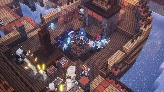 Isso contém uma imagem de jogabilidade do jogo:Captura de tela de Minecraft Dungeons