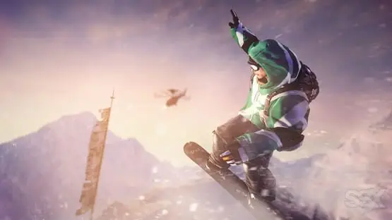 This contains a gameplay image of the game: Screenshot of SSX