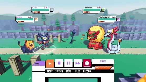 Esto contiene una imagen de juego de: Captura de pantalla de Cassette Beasts