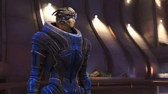 This contains a gameplay image of the game: Screenshot of Mass Effect Legendary Edition