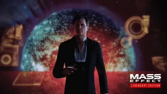 This contains a gameplay image of the game: Screenshot of Mass Effect Legendary Edition