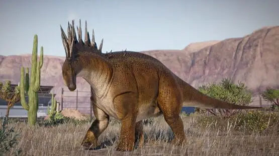 This contains a gameplay image of the game: Screenshot of Jurassic World Evolution 2
