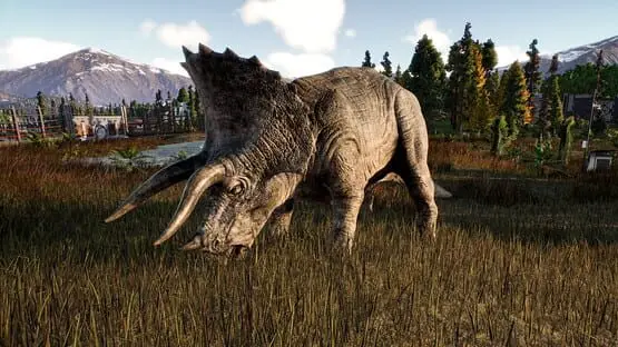 This contains a gameplay image of the game: Screenshot of Jurassic World Evolution 2