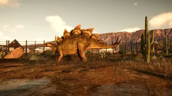 This contains a gameplay image of the game: Screenshot of Jurassic World Evolution 2