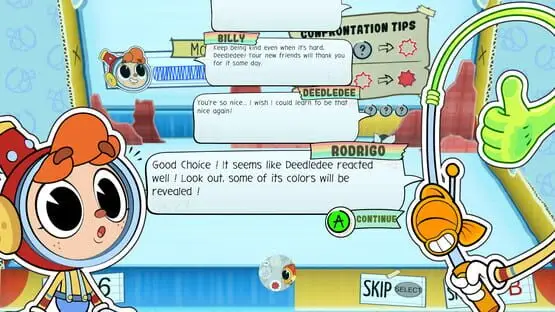 This contains a gameplay image of the game: Screenshot of Rainbow Billy: The Curse of the Leviathan
