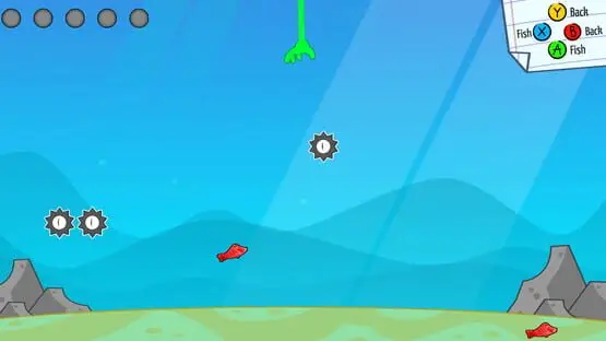 This contains a gameplay image of the game: Screenshot of Rainbow Billy: The Curse of the Leviathan
