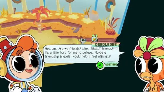 This contains a gameplay image of the game: Screenshot of Rainbow Billy: The Curse of the Leviathan