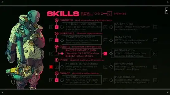 This contains a gameplay image of the game: Screenshot of Citizen Sleeper