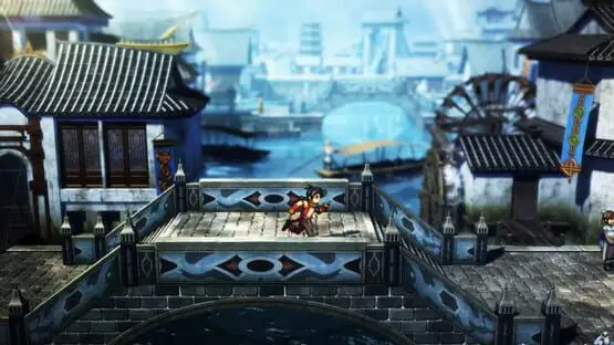 This contains a gameplay image of the game: Screenshot of Eiyuden Chronicle: Hundred Heroes