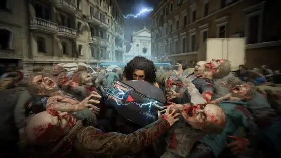 This contains a gameplay image of the game: Screenshot of World War Z: Aftermath