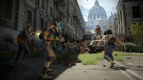This contains a gameplay image of the game: Screenshot of World War Z: Aftermath