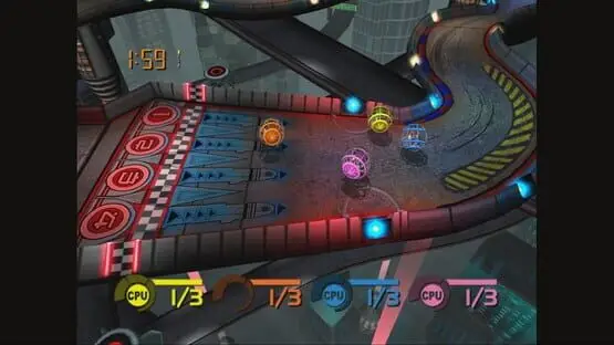 This contains a gameplay image of the game: Screenshot of Fuzion Frenzy