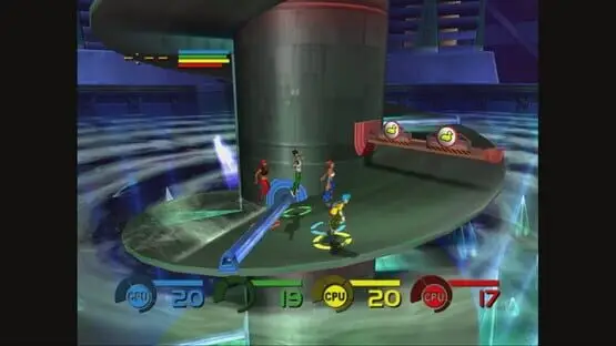 This contains a gameplay image of the game: Screenshot of Fuzion Frenzy