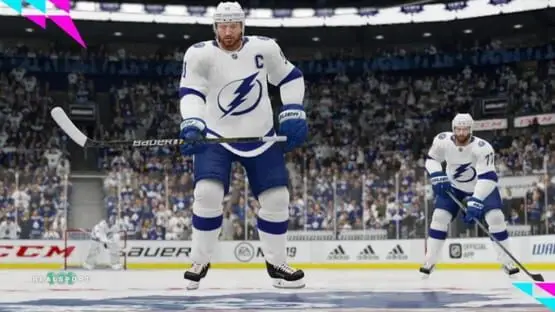 Ceci contient une image de gameplay du jeu : Capture d'écran de NHL 22
