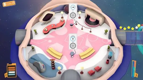This contains a gameplay image of the game: Screenshot of Spacelines from the Far Out