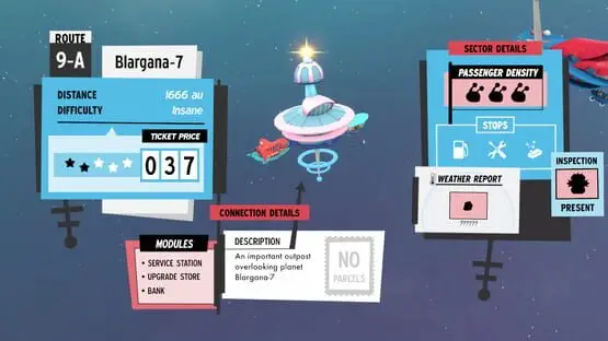 This contains a gameplay image of the game: Screenshot of Spacelines from the Far Out