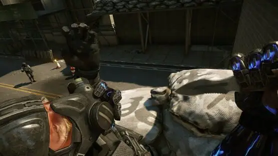 This contains a gameplay image of the game: Screenshot of Crysis 2 Remastered