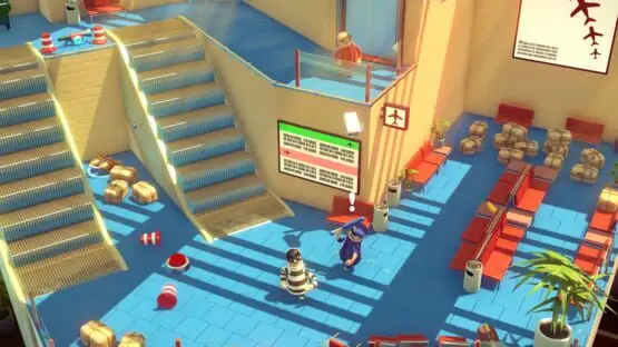 This contains a gameplay image of the game: Screenshot of Rubber Bandits