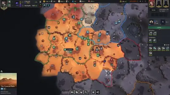 Esto contiene una imagen de juego de: Captura de pantalla de Dune: Spice Wars