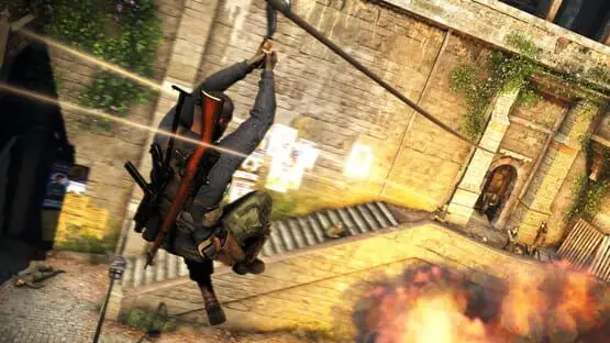 Isso contém uma imagem de jogabilidade do jogo:Captura de tela de Sniper Elite 5