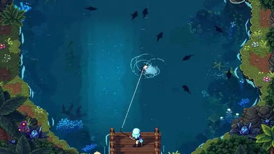 This contains a gameplay image of the game: Screenshot of Sea of Stars