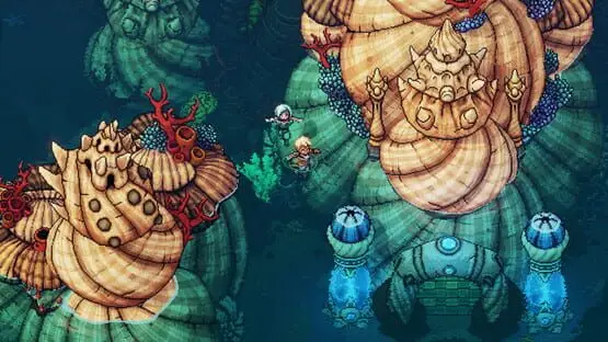 This contains a gameplay image of the game: Screenshot of Sea of Stars