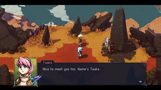 This contains a gameplay image of the game: Screenshot of Sea of Stars