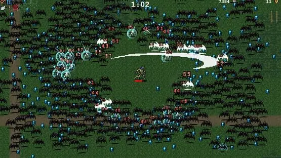 This contains a gameplay image of the game: Screenshot of Vampire Survivors