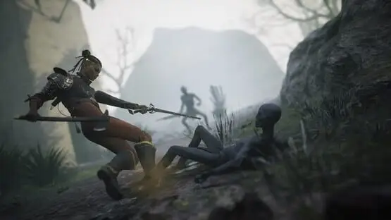 This contains a gameplay image of the game: Screenshot of Flintlock: The Siege of Dawn