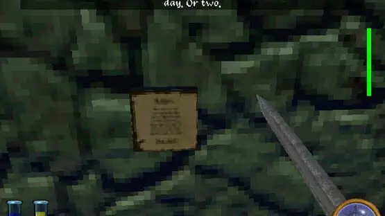 This contains a gameplay image of the game: Screenshot of An Elder Scrolls Legend: Battlespire