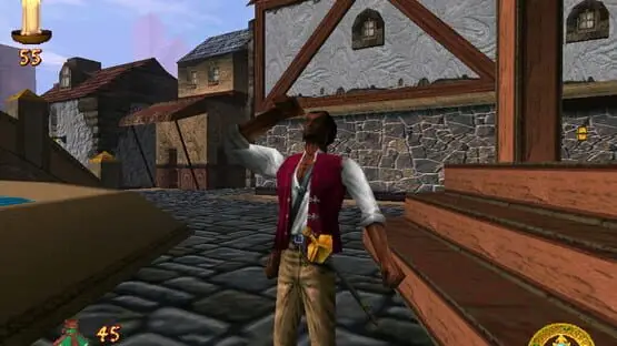 This contains a gameplay image of the game: Screenshot of The Elder Scrolls Adventures: Redguard