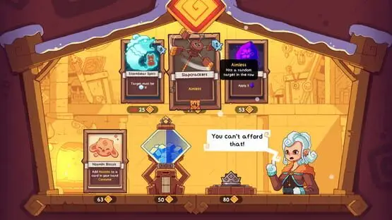 Isso contém uma imagem de jogabilidade do jogo:Captura de tela de Wildfrost
