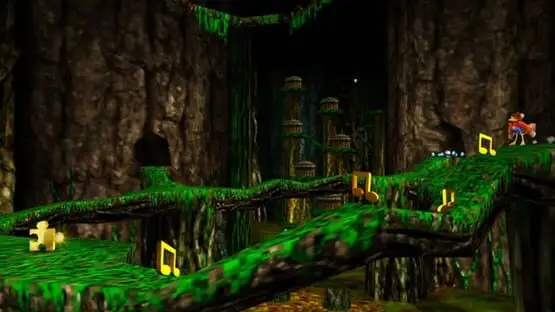 This contains a gameplay image of the game: Screenshot of Banjo-Kazooie