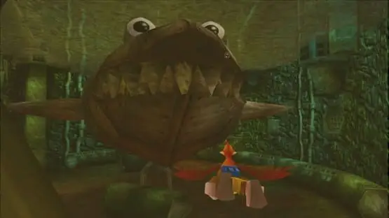 This contains a gameplay image of the game: Screenshot of Banjo-Kazooie