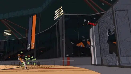 This contains a gameplay image of the game: Screenshot of Rollerdrome