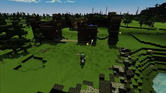 This contains a gameplay image of the game: Screenshot of Minecraft: Legends