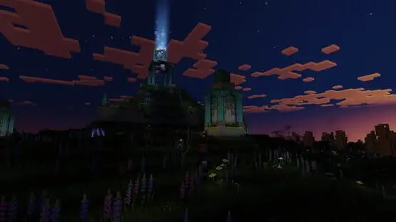 This contains a gameplay image of the game: Screenshot of Minecraft: Legends