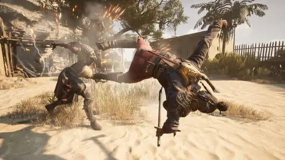 This contains a gameplay image of the game: Screenshot of Flintlock: The Siege of Dawn