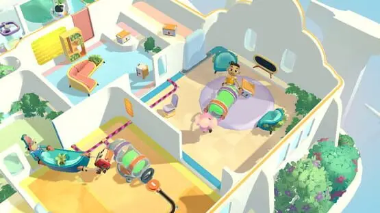 This contains a gameplay image of the game: Screenshot of Moving Out 2