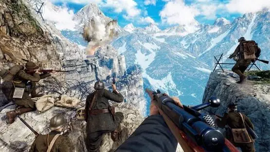 This contains a gameplay image of the game: Screenshot of Isonzo: Deluxe Edition