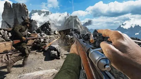 This contains a gameplay image of the game: Screenshot of Isonzo: Deluxe Edition