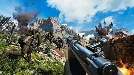 This contains a gameplay image of the game: Screenshot of Isonzo: Deluxe Edition