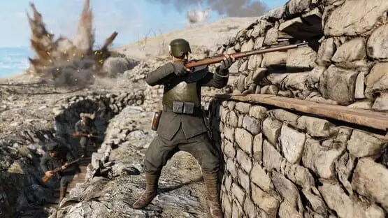 This contains a gameplay image of the game: Screenshot of Isonzo: Deluxe Edition