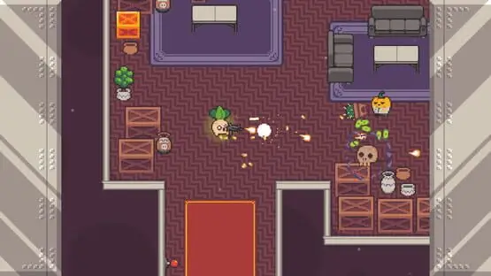 Esto contiene una imagen de juego de: Captura de pantalla de Turnip Boy Robs a Bank